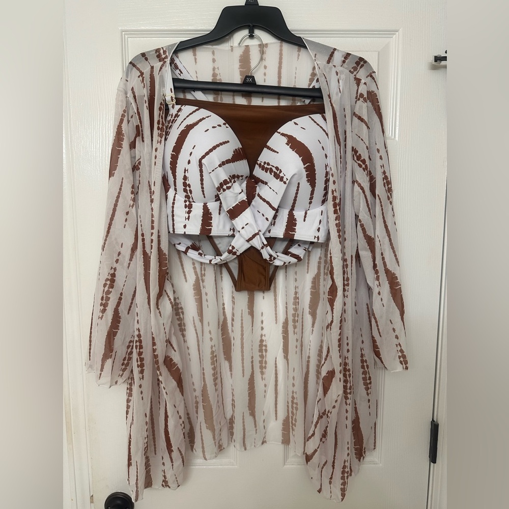 Women’s 3 Piece Swimsuit-4X